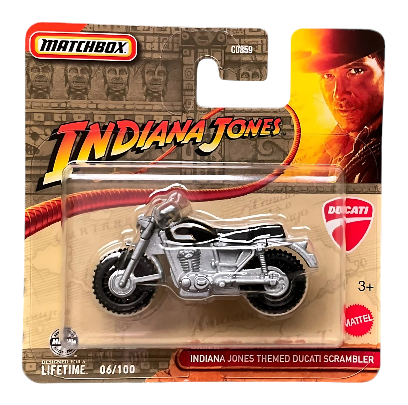 Matchbox Indiana Jones Ducati Scrambler Diecast Toy
